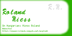 roland miess business card